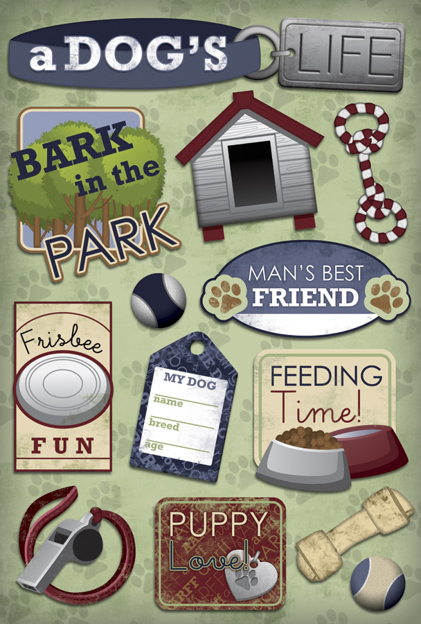 Karen Foster Dog Man's Best Friend Cardstock Sticker