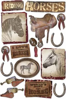 Karen Foster Equestrian Horses Cardstock Sticker