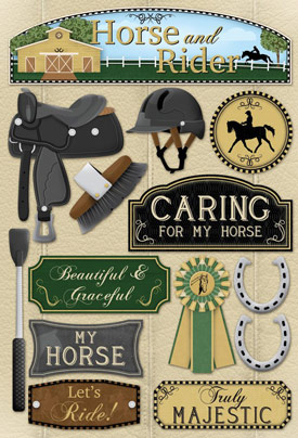 Karen Foster I Love My Horse Horse & Rider Sticker