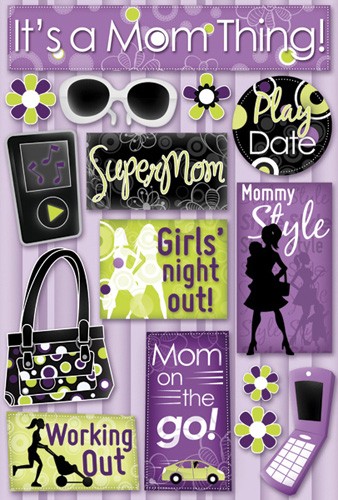 Karen Foster Modern Mom Mommy Style Cardstock Sticker