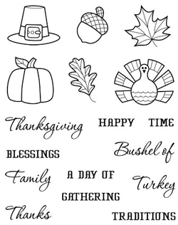 Karen Foster Thanksgiving Clear Stamp
