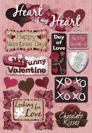 Karen Foster Valentine's Day Heart of My Heart Cardstock STickers