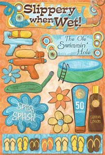 Karen Foster Water Fun 11 Splish Splash CS Sticker