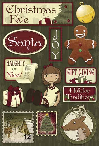 Karen Foster Christmas Eve Cardstock Stickers