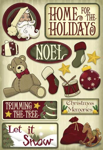 Karen Foster Christmas Home for the Holiday Cardstock Stickers