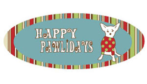 Moxxie Happy Pawlidays logo