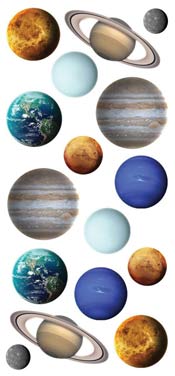 Paper House Planets Puffy Stickers
