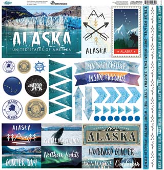 Reminisce Alaska Cruise 12x12 Elements Sticker