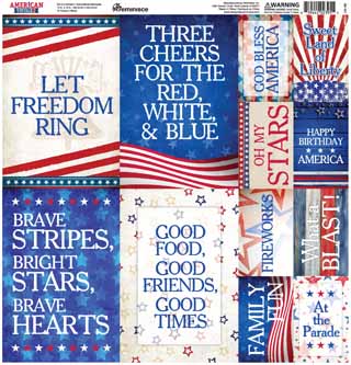 Reminisce American Vintage 2 12x12 Poster Sticker