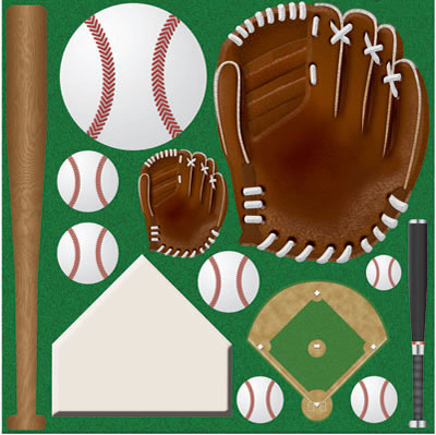 Reminisce Real Sports Baseball 12x12 Icon Sticker
