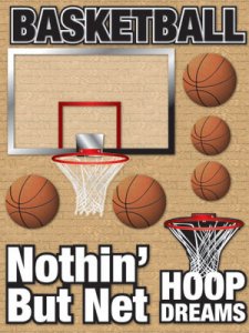 Reminisce Real Sports Basketball 3D Sticker