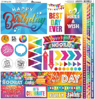 Reminisce Birthday Bash 12x12 Element Sticker