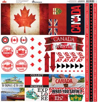 Reminisce Canada 12x12 Element Sticker