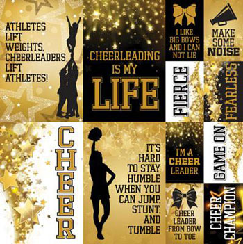 Reminisce Cheerleading 12x12 Poster Sticker