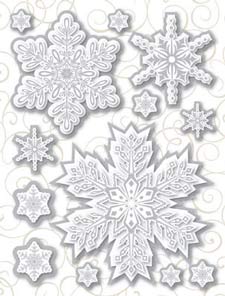 Reminisce Christmastime 3D Glitter Snowflakes