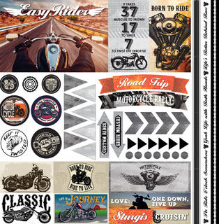 Reminisce Easy Rider 12x12 Element Sticker