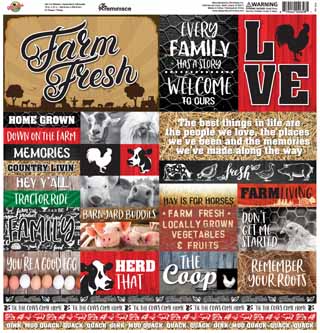 Reminisce Farm Fresh 12x12 Block Sticker