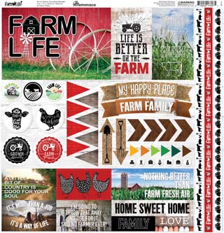 Reminisce Farm Life 12x12 Sticker