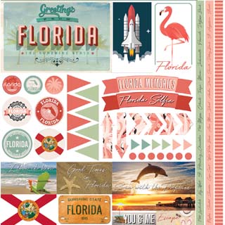 Reminisce Florida 12x12 Sticker