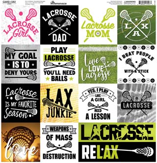 Reminisce Game Day Lacrosse 12x12 Sticker