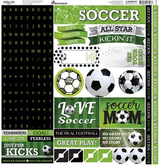 Reminisce Game Day Soccer 12x12 Sticker
