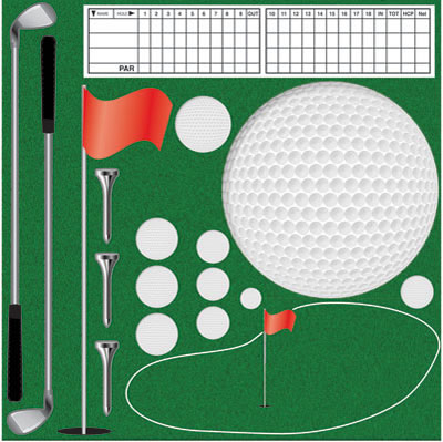 Reminisce Real Sports Golf 12x12 Icon Sticker