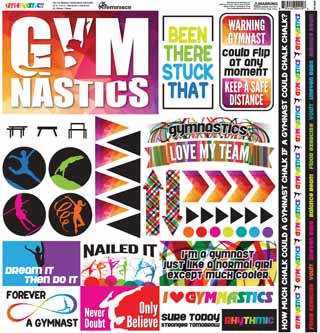Reminsice Gymnastics 18 12x12 Sticker
