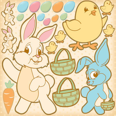 Reminisce Happy Easter 12x12 Icon Stickers