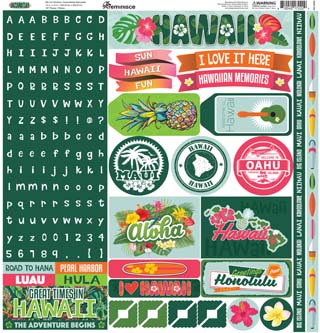 Reminisce Hawaii 12x12 Sticker