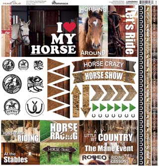 Reminisce Horseplay 12x12 Sticker