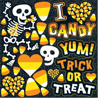 Remiinisce I Heart Candy 12x12 Icon Sticker