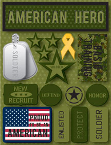 Reminisce American Hero 3D Sticker
