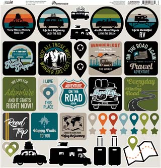 Reminisce On The Road Again 12x12 Sticker