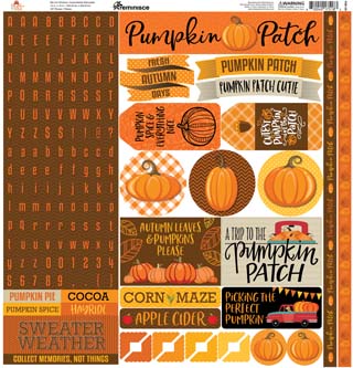 Reminisce Pumpkin Patch 12x12 Sticker