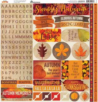 Reminisce Simply Autumn 12x12 Sticker