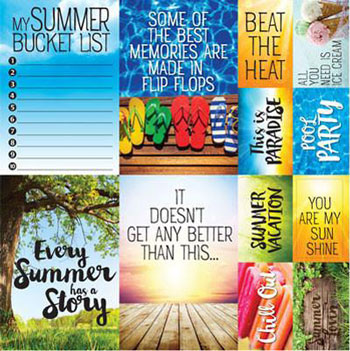 Reminisce Summertime 12x12 Poster Sticker