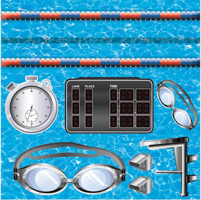 Reminisce Real Sports Swimming 12x12 Icon Sticker