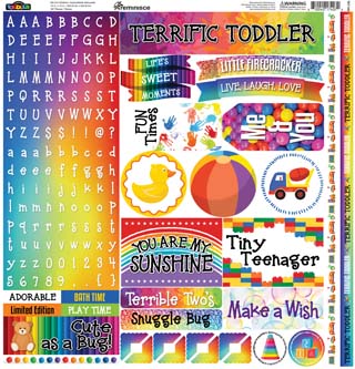 Reminisce Terrific Toddler 12x12 Sticker