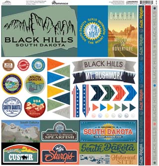 Reminisce The Black Hills 12x12 Sticker