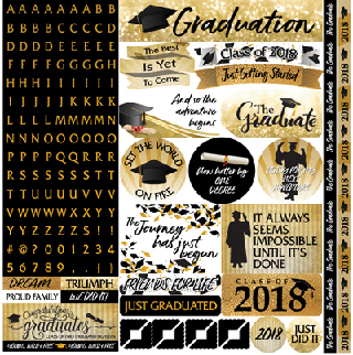 Reminisce The Graduate 2018 12x12 Alpha Sticker