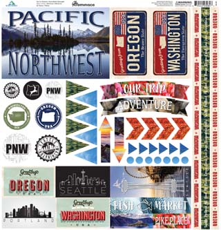 Reminisce The Great Northwest 12x12 Sticker