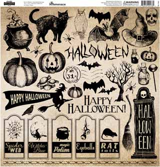 Reminisce Vintage Halloween 12x12 Sticker
