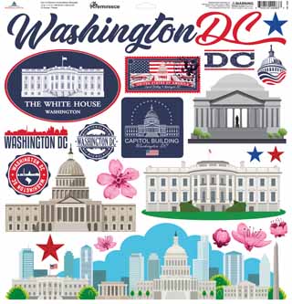 Reminisce Washington DC 12x12 Sticker
