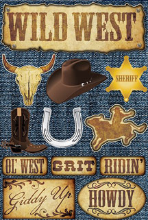 Reminisce Western Wild West 3D Sticker