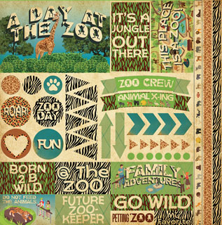 Reminisce Zooventures 12x12 Sticker
