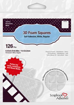 Scrapbook Adhesives by 3L Foam Squares Med White