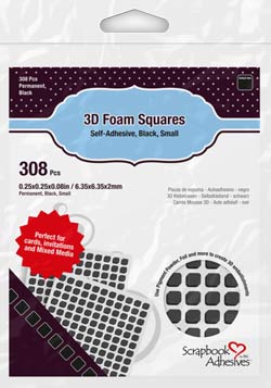 Scrapbook Adhesives by 3L3D  Foam Squares Small Black