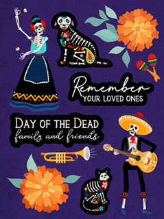 Scrapbook Customs Day Of The Dead Sticker