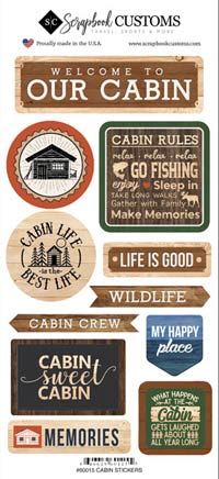 Scrapbook Customs Life Is Better At The Cabin Sticker