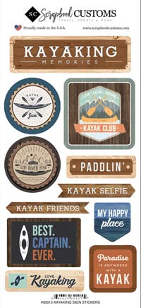 Scrapbook Customs Life Is Better Kayaking Sticker